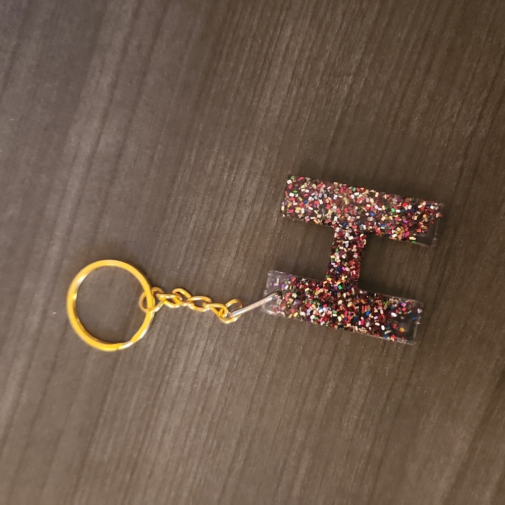 "H" Resin Keychain